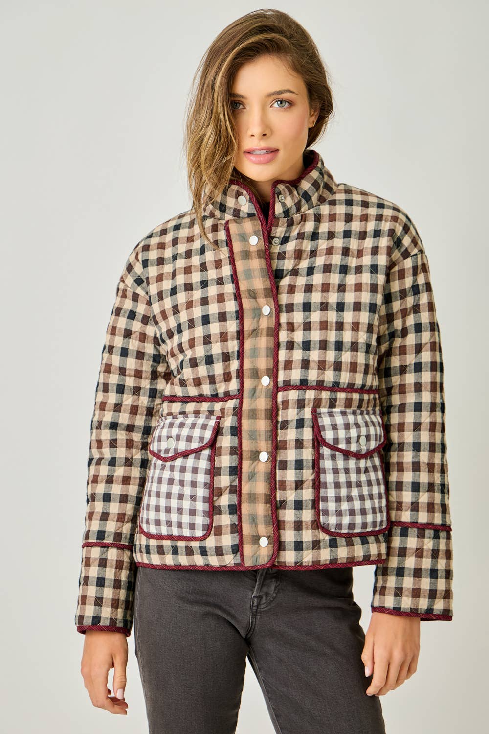 Hampton Check Plaid Quilted Jacket