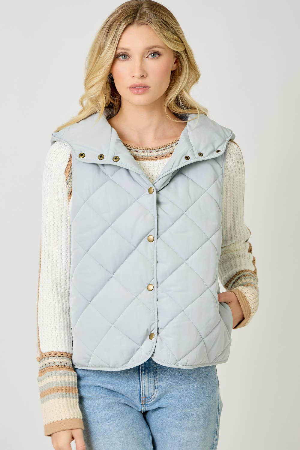 Quilted Puffer Hoodie Vest