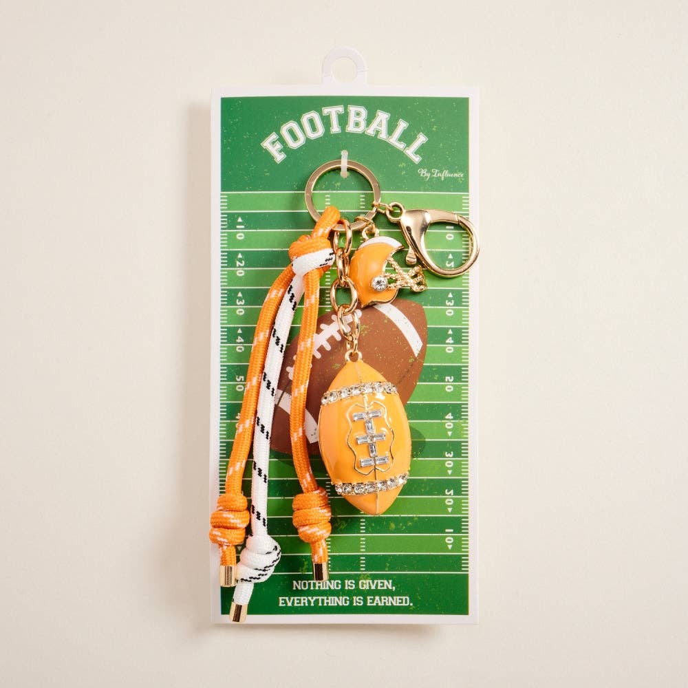 College Football Helmet Paracord Stone Keychain Bag Charm