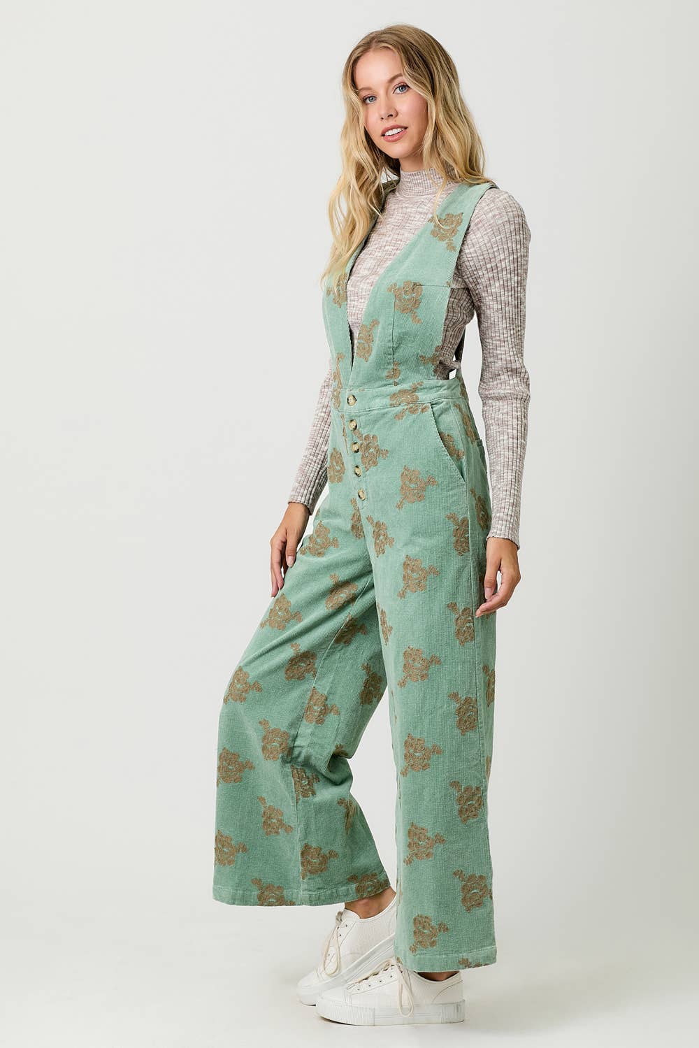 Fernie Embroidered Corduroy Jumpsuit