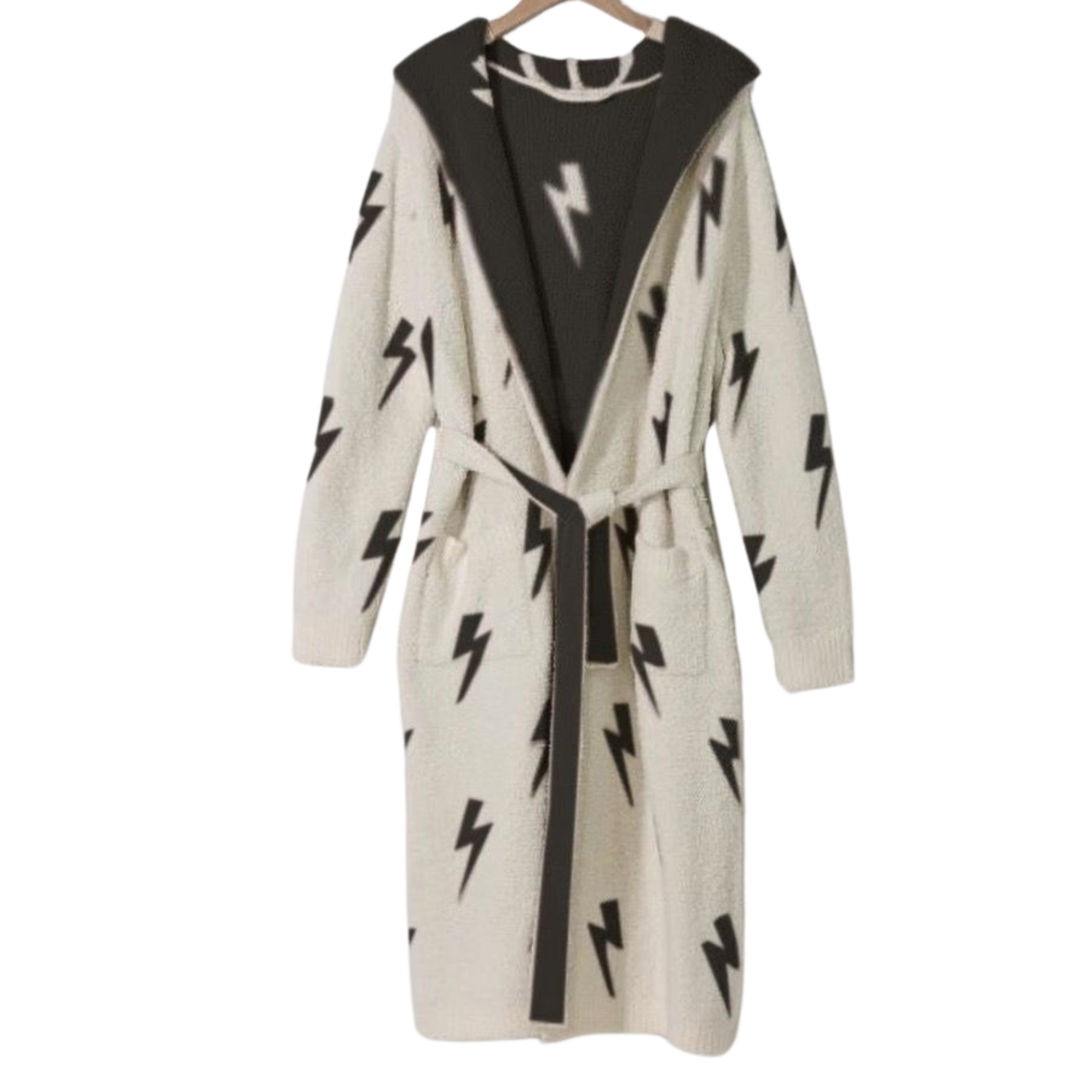 Hooded Lightning Bolt Luxe Robe
