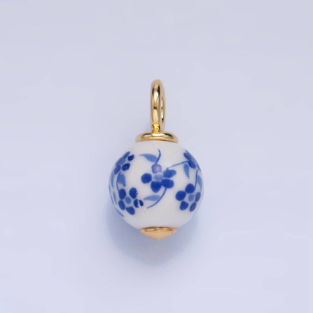 24K Gold Filled Nature Floral Mushroom Pet Sea Sell Ceramic Drop Charm