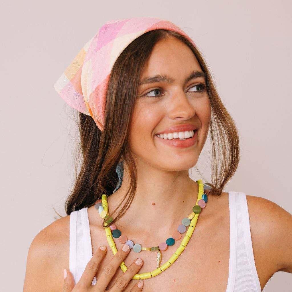 Rainbow Plaid Scarf