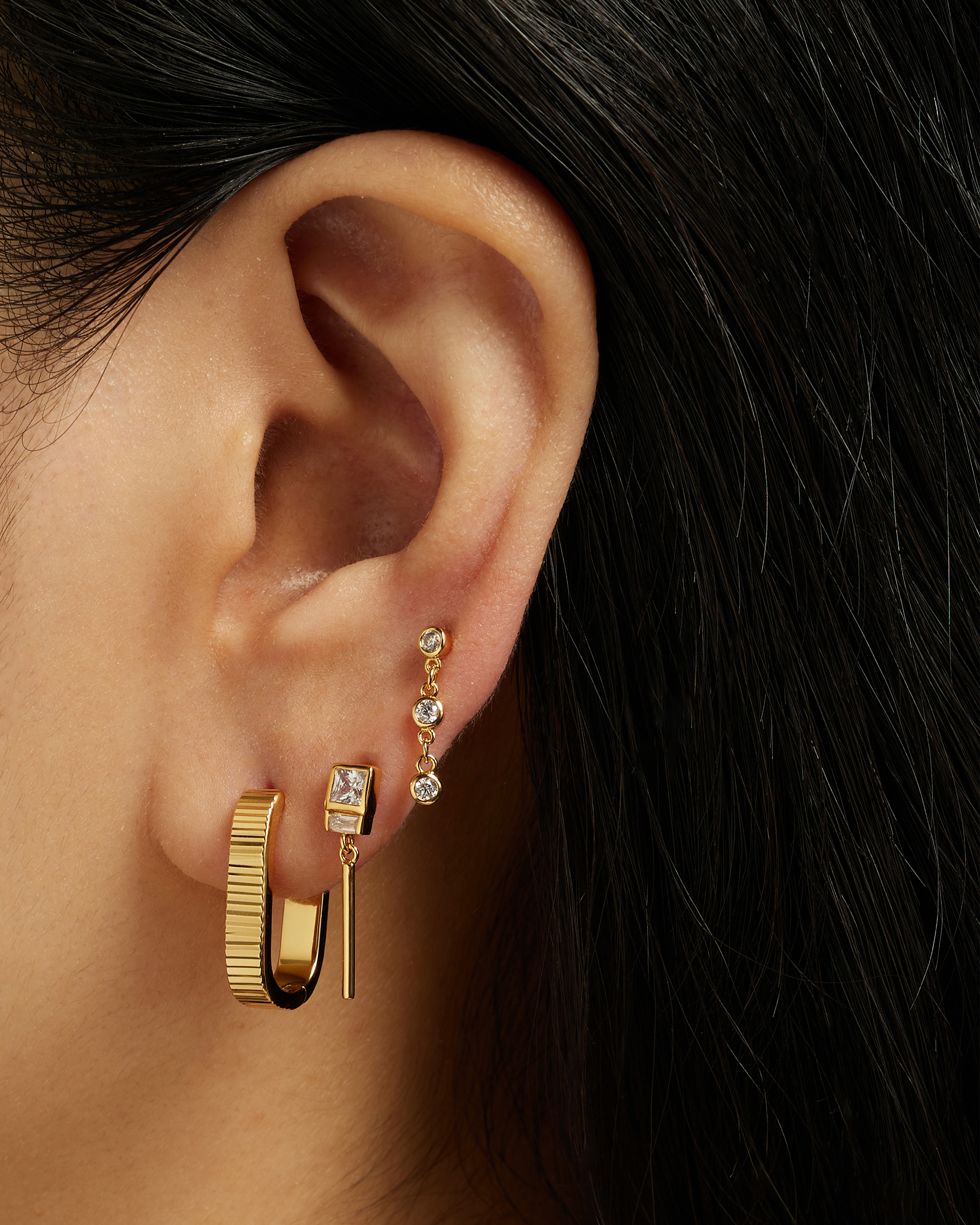 Malorie Textured Hoops