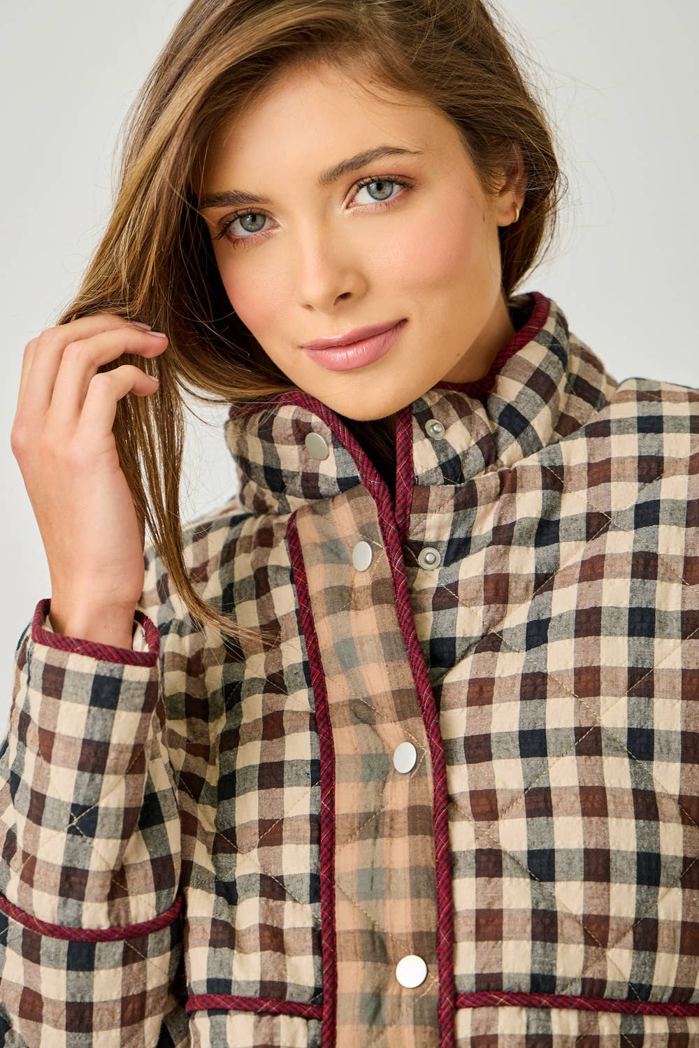 Hampton Check Plaid Quilted Jacket