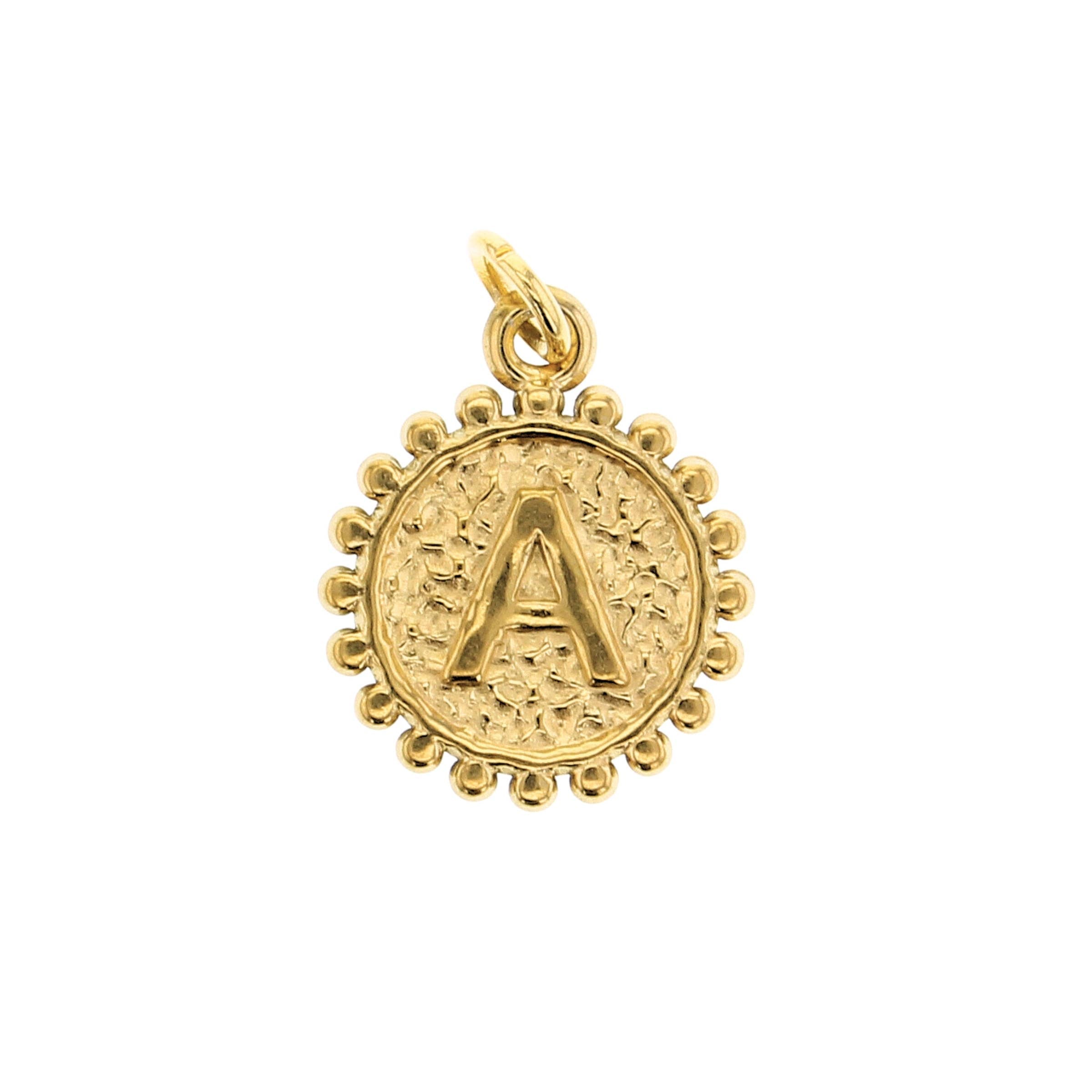 Milgrain Letter Charm