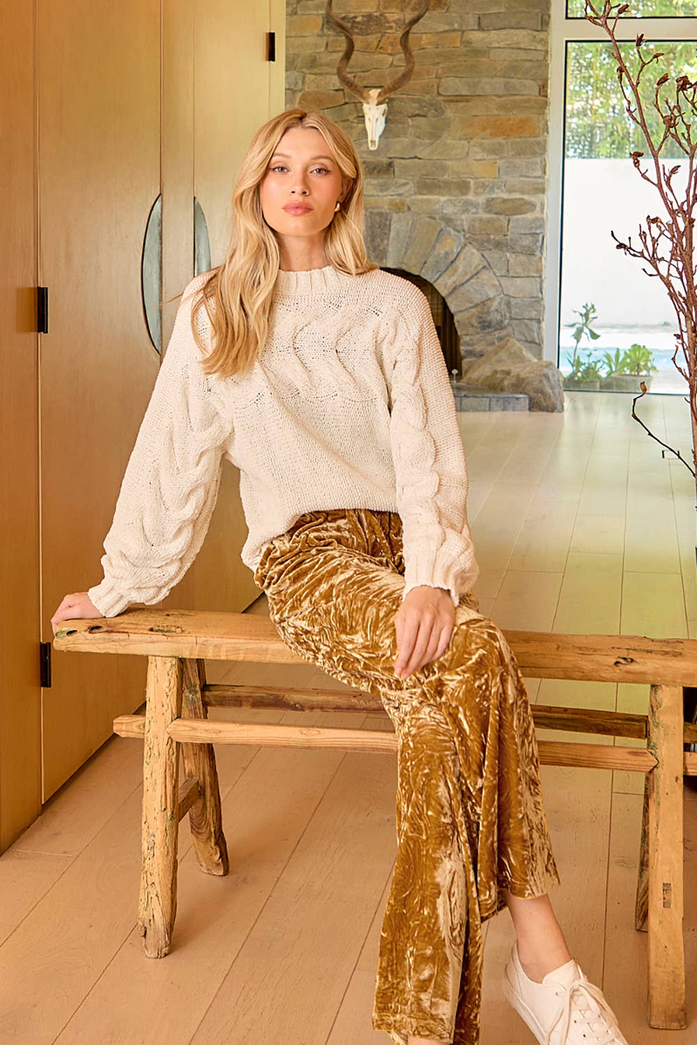 Camille Cable Pullover Sweater