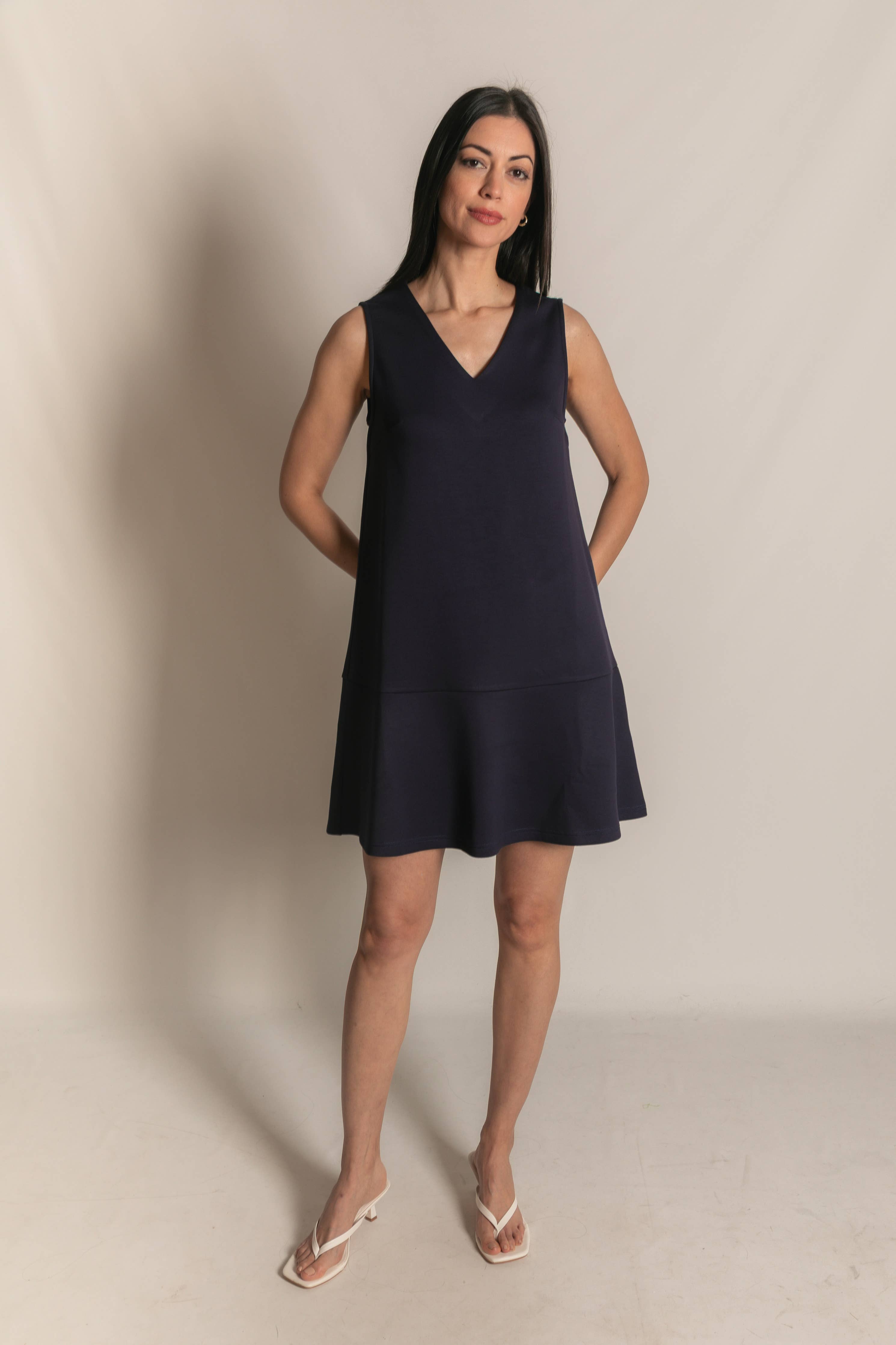 Butter Modal Sleeveless Flutter Skirt Mini Dress