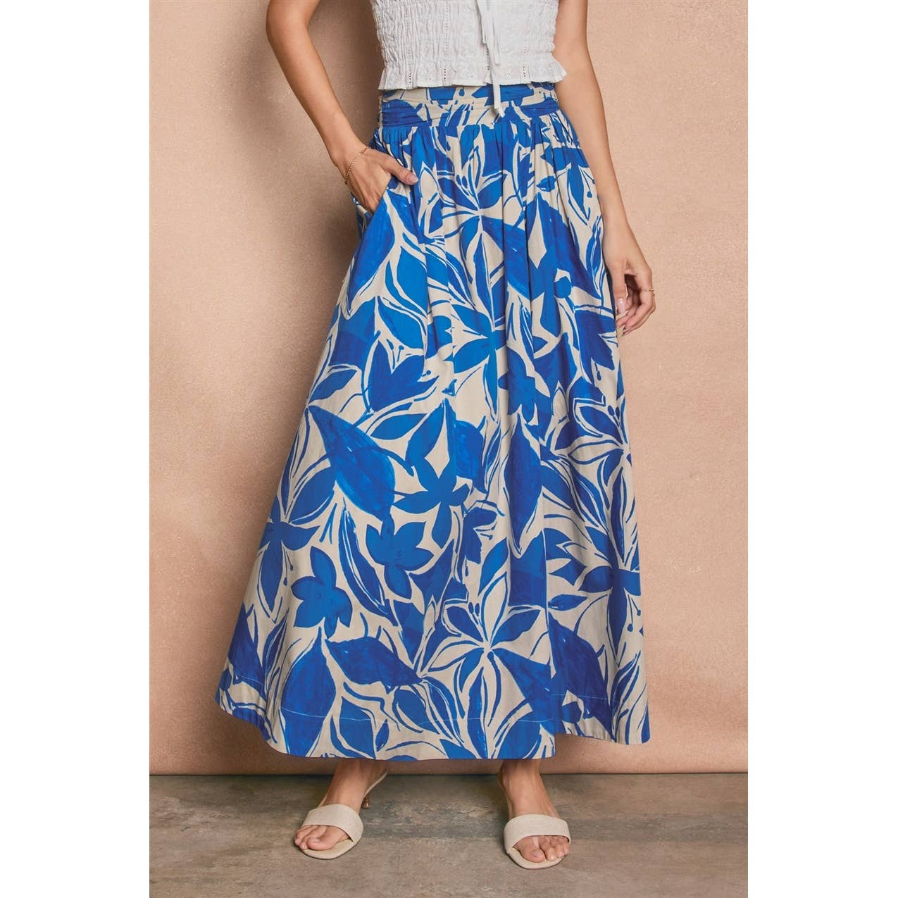 Mykonos Tie Back Circular Midi Skirt