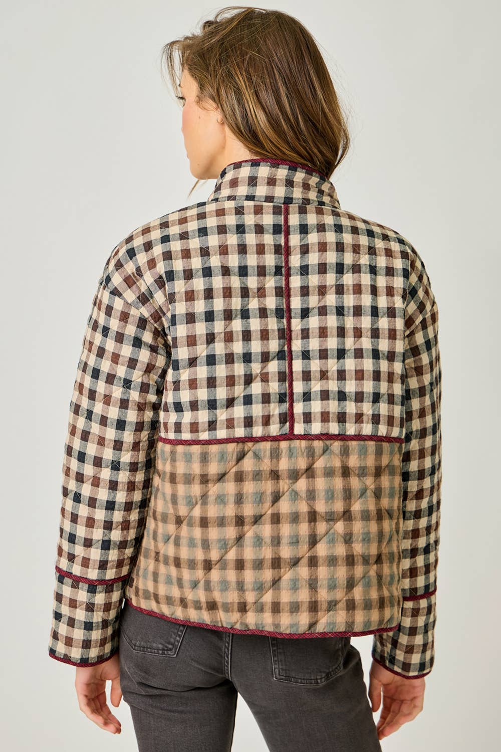 Hampton Check Plaid Quilted Jacket