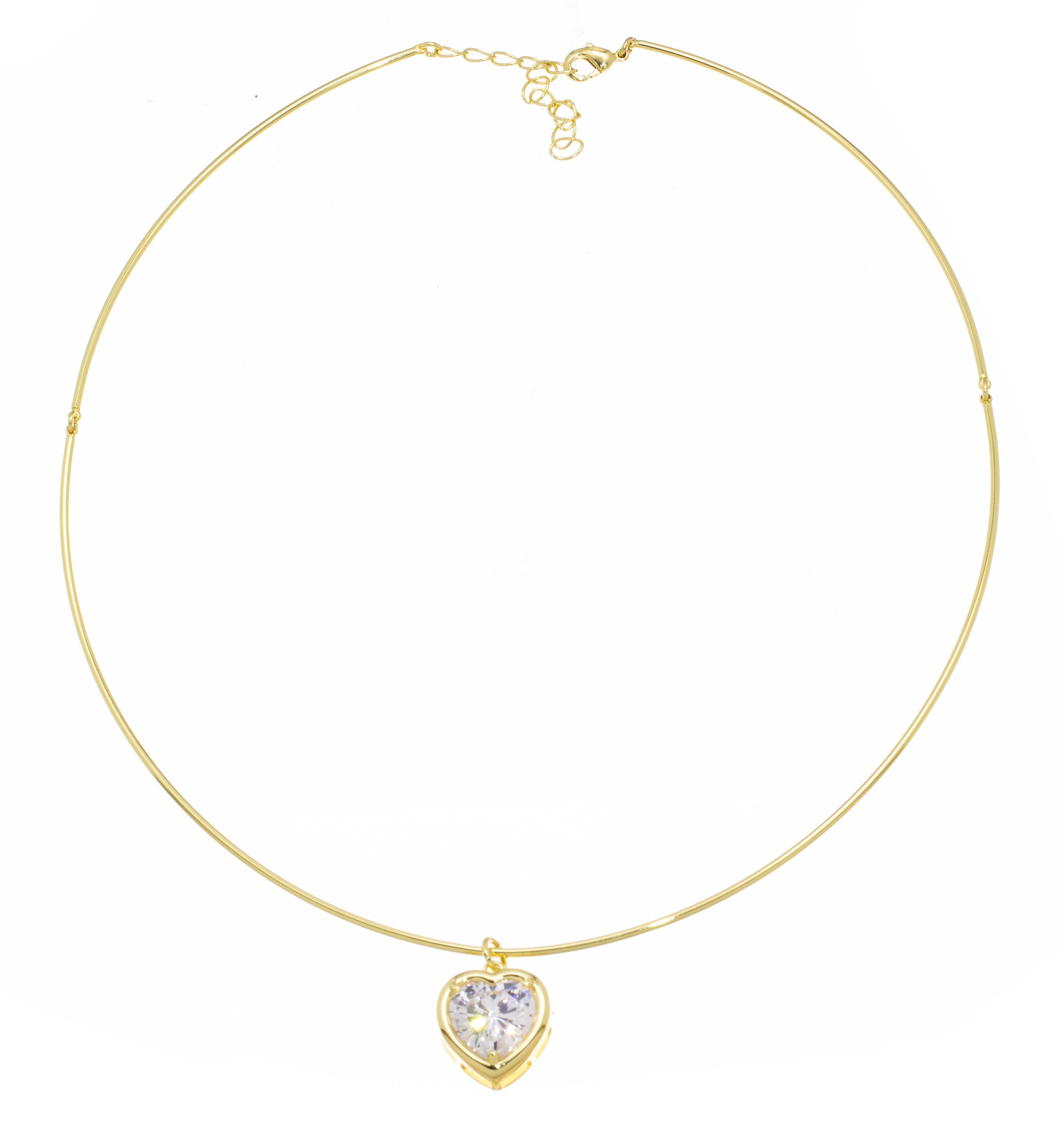 Gold Wire Flexible Choker Necklace,Adjustable Choker NLGNEW
