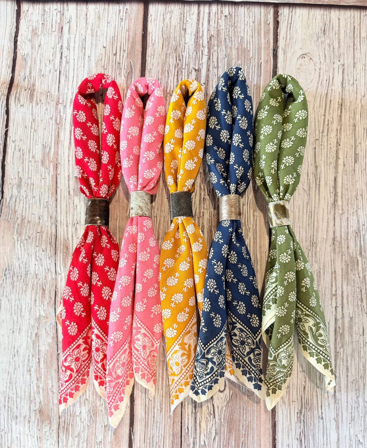 Olive Floral Bandanas 