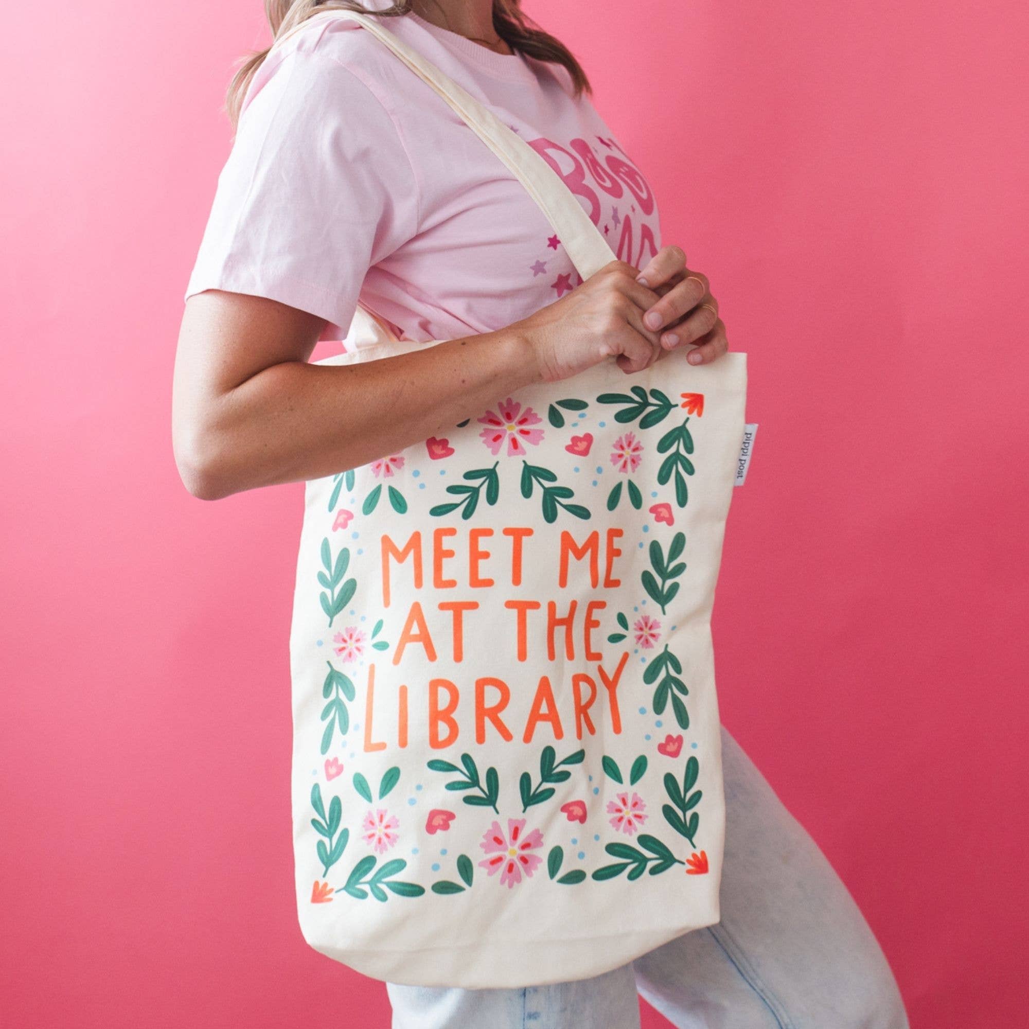 Meet Me At The Library Canvas Tote Bag