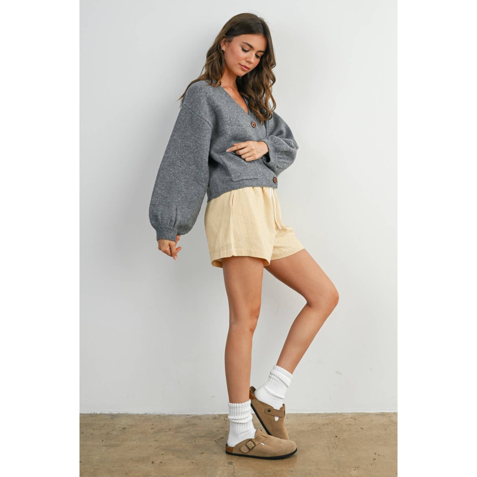 Casual Striped Drawstring Shorts - BMP7940