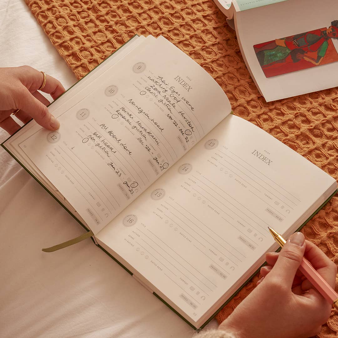 Library Card Hardcover Guided Reading Journal