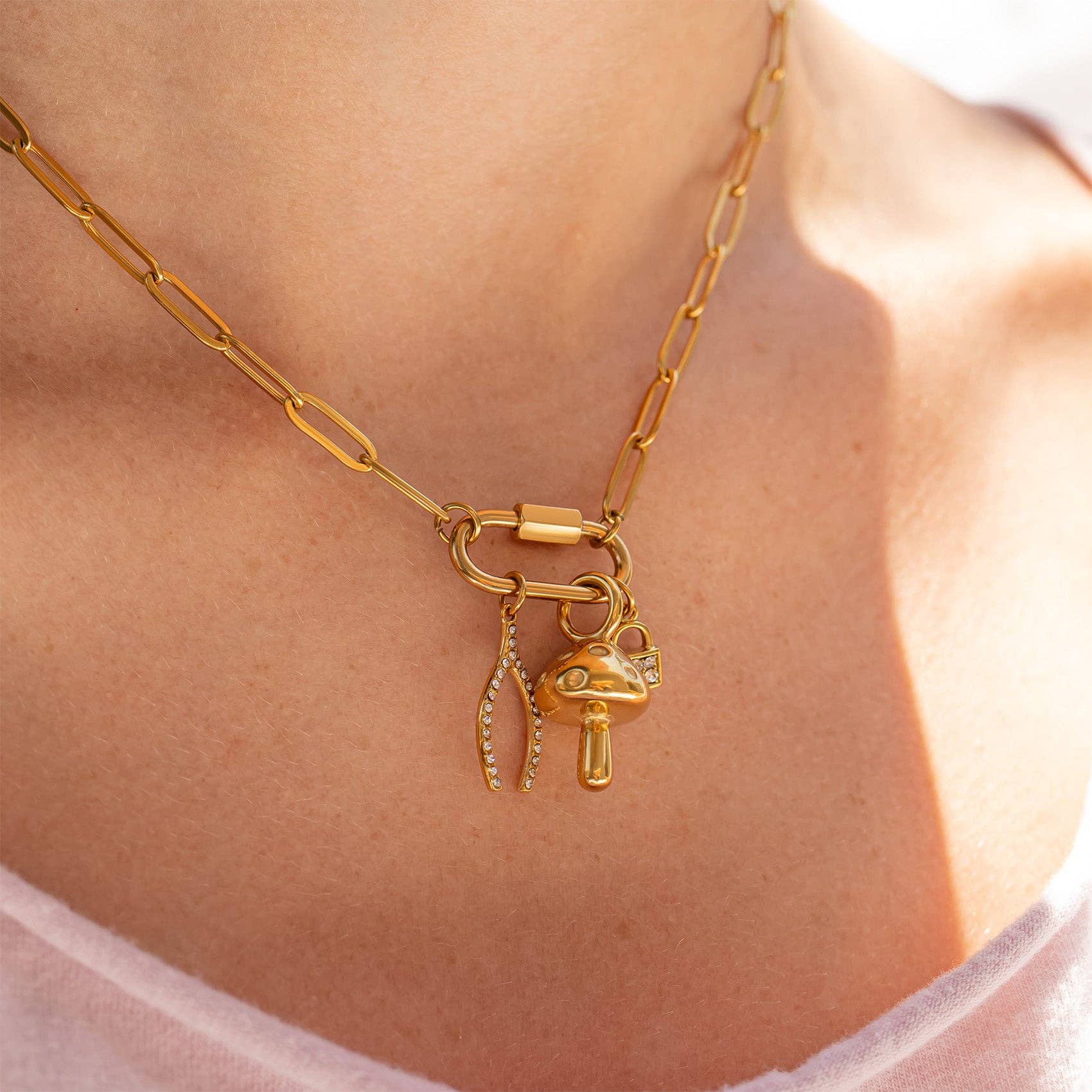 Paperclip Carabiner Necklace