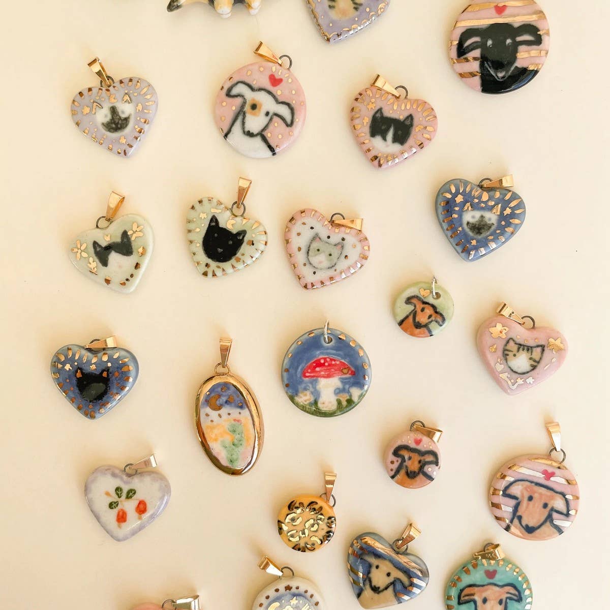 18K Gold Black Cat Charm