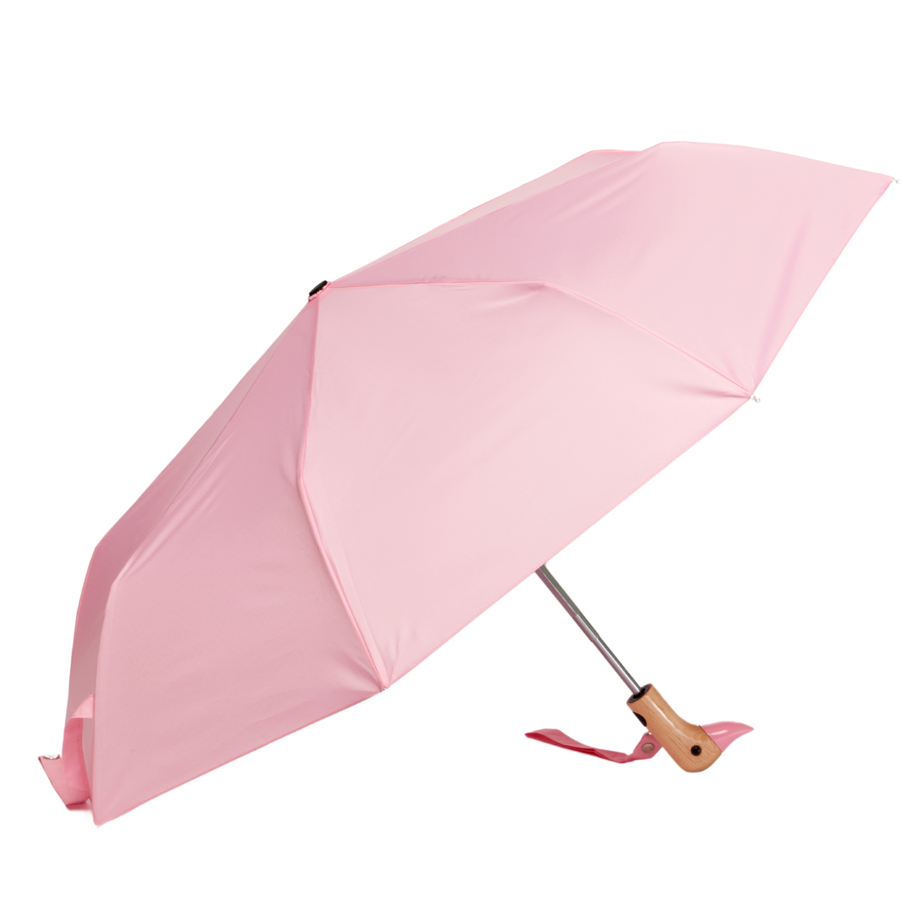 Pink Compact Eco-Friendly Wind Resistant Duck Head Umbrella
