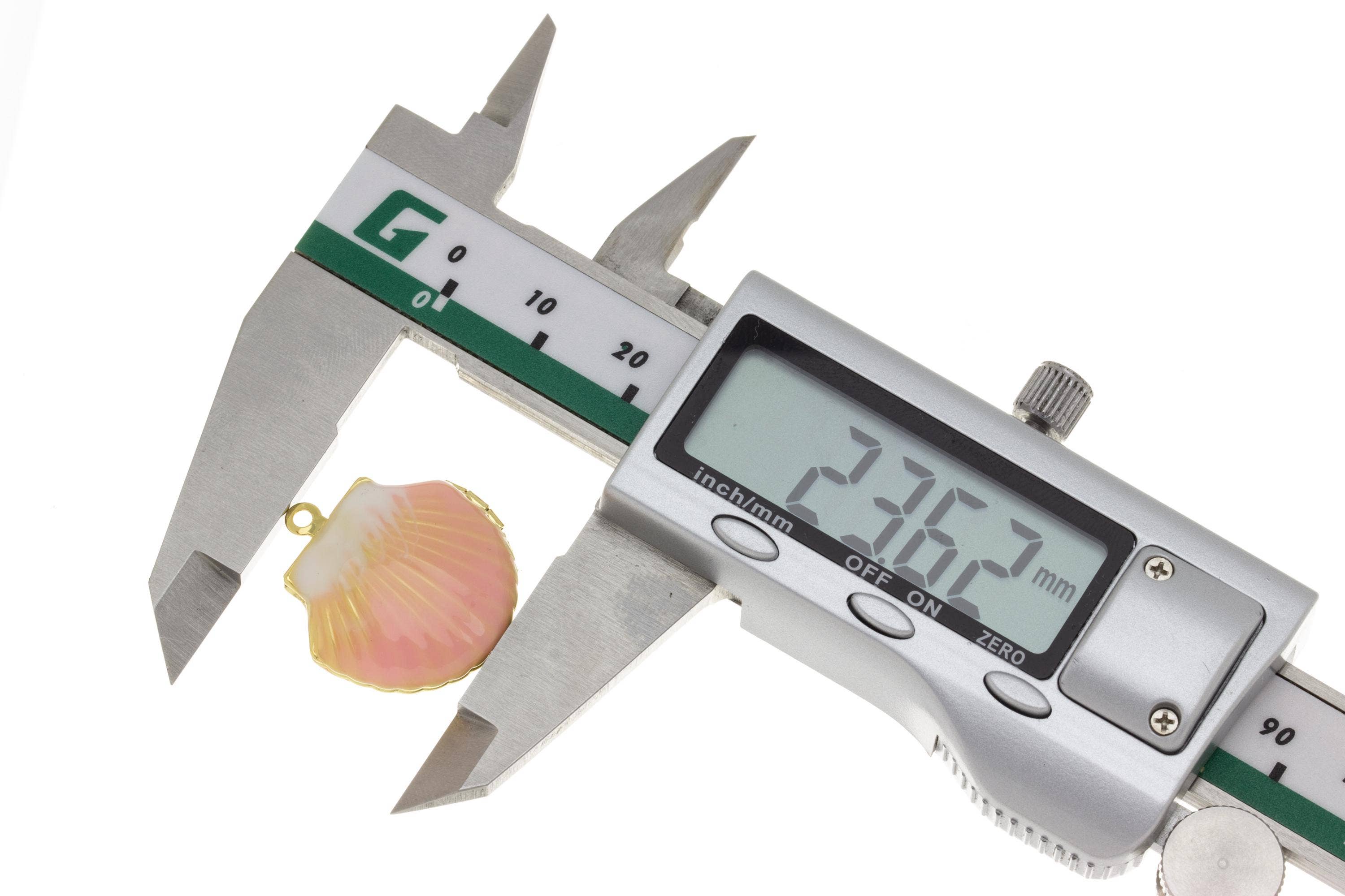 Gold Clam Shell Enamel Locket Charm Pendant CPG737