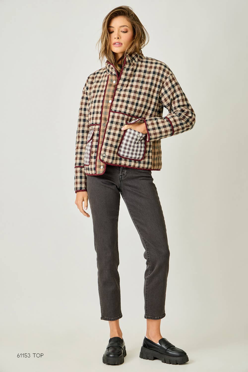 Hampton Check Plaid Quilted Jacket