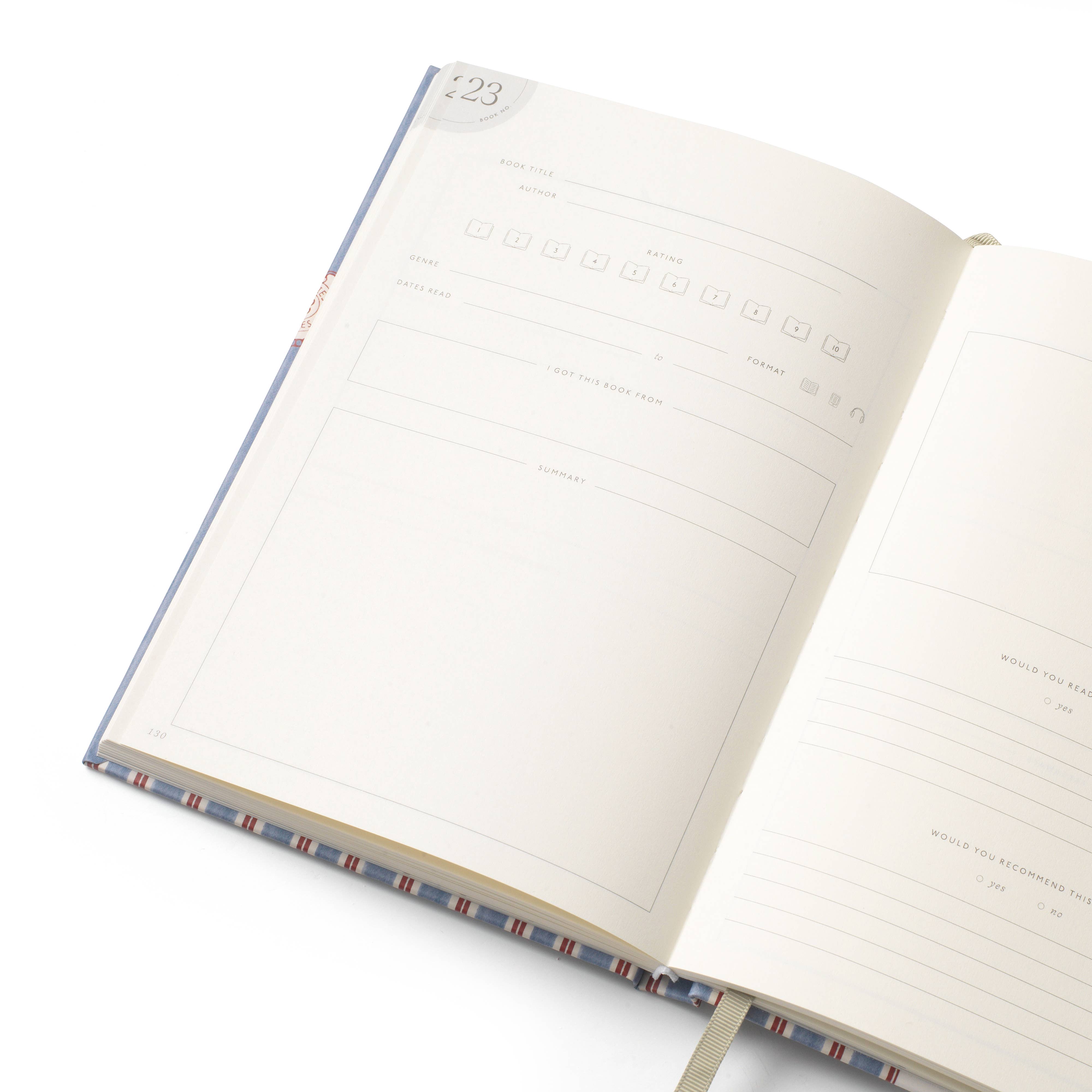 Library Card Hardcover Guided Reading Journal