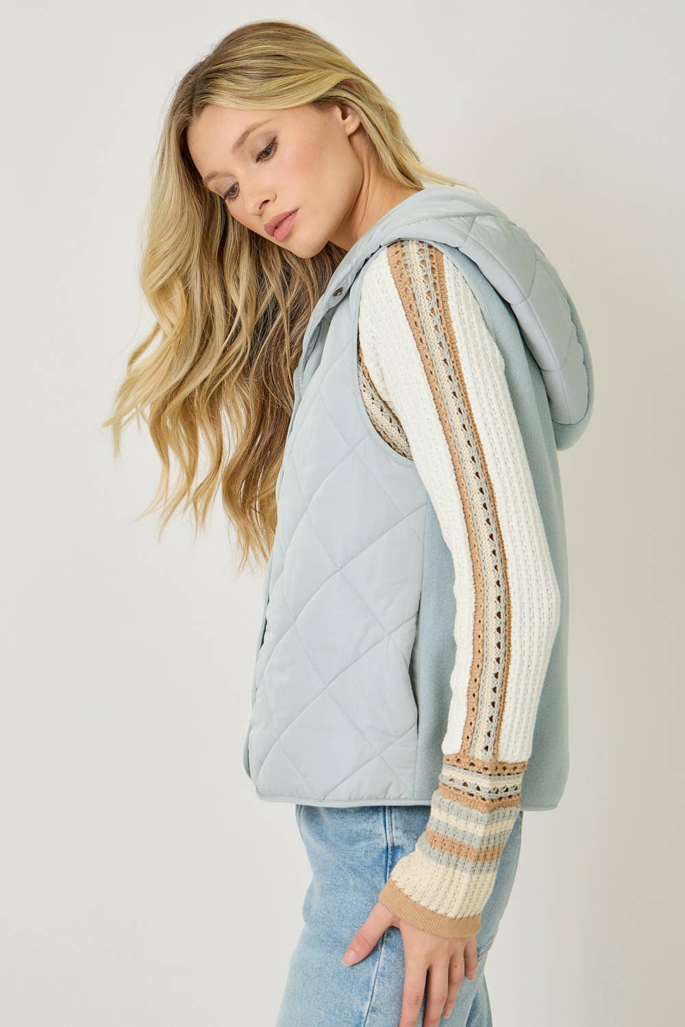 Quilted Puffer Hoodie Vest