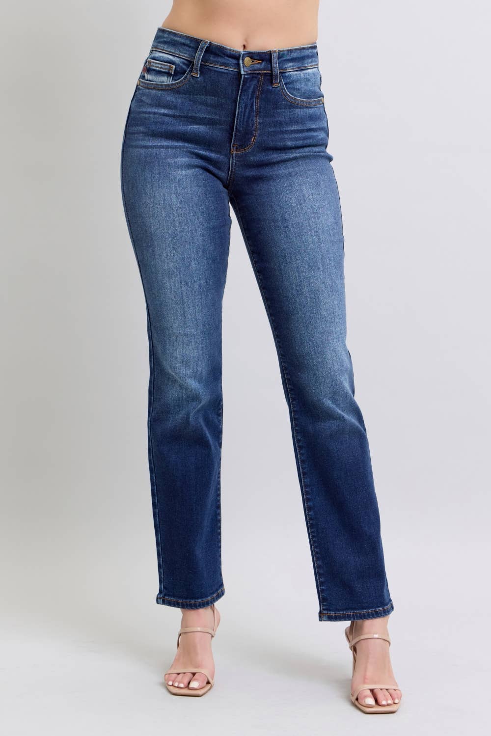 Vintage Wash Thermal Straight Denim