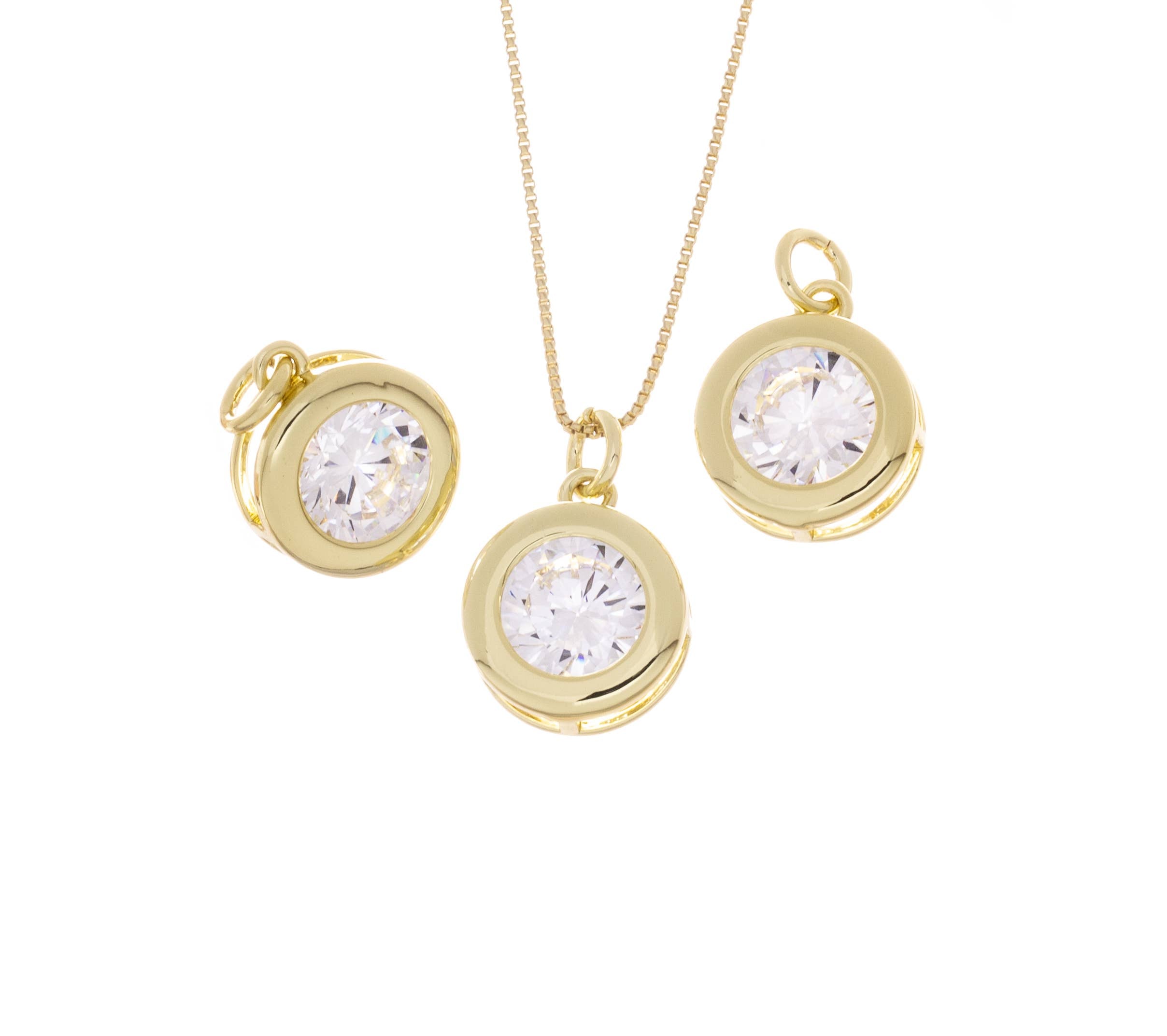 5A Top Quality CZ Round Pendant For Jewelry,CPG3150