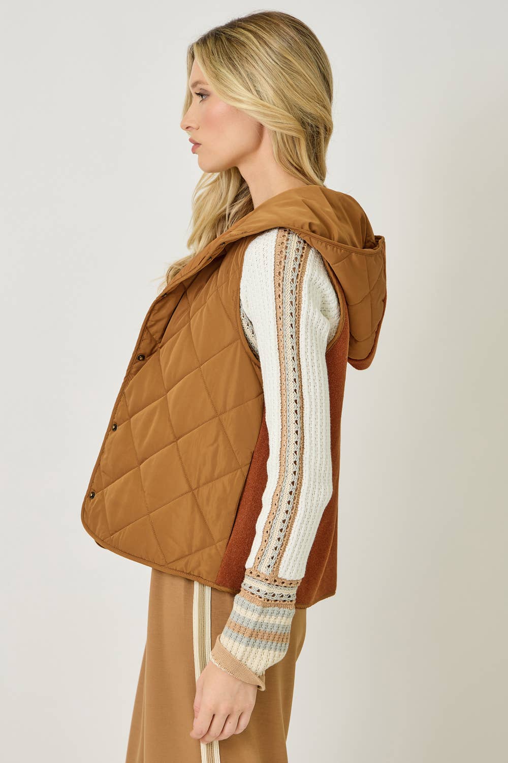 Quilted Puffer Hoodie Vest