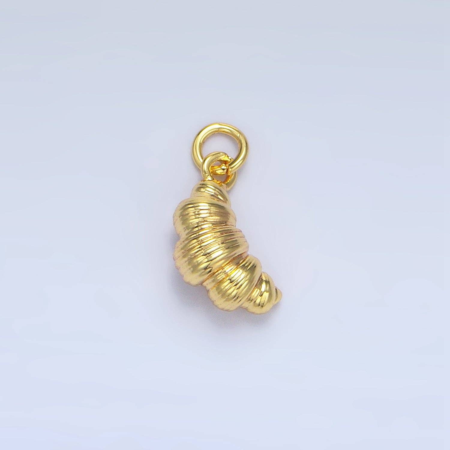 24K Gold Filled Mini Croissant Pastry Multidimensional Minimalist Charm