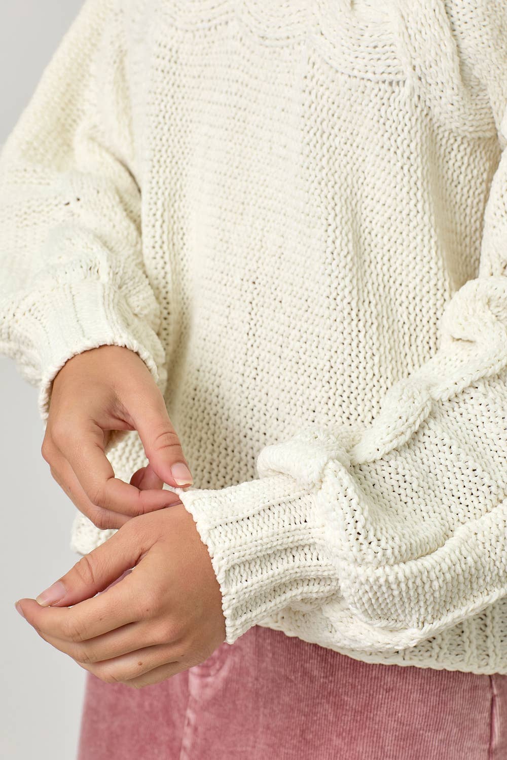 Camille Cable Pullover Sweater