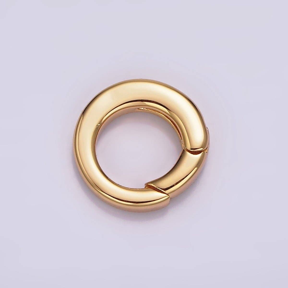 18K Gold Filled Push Gate Ring Charm Holder Bail for Charm Jewelry