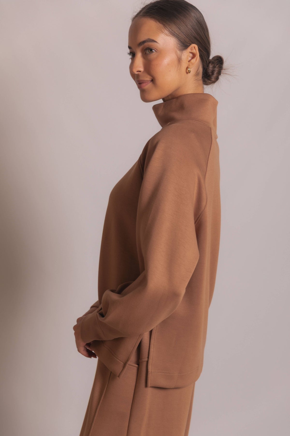 Butter Modal Mock Neck Long Sleeve