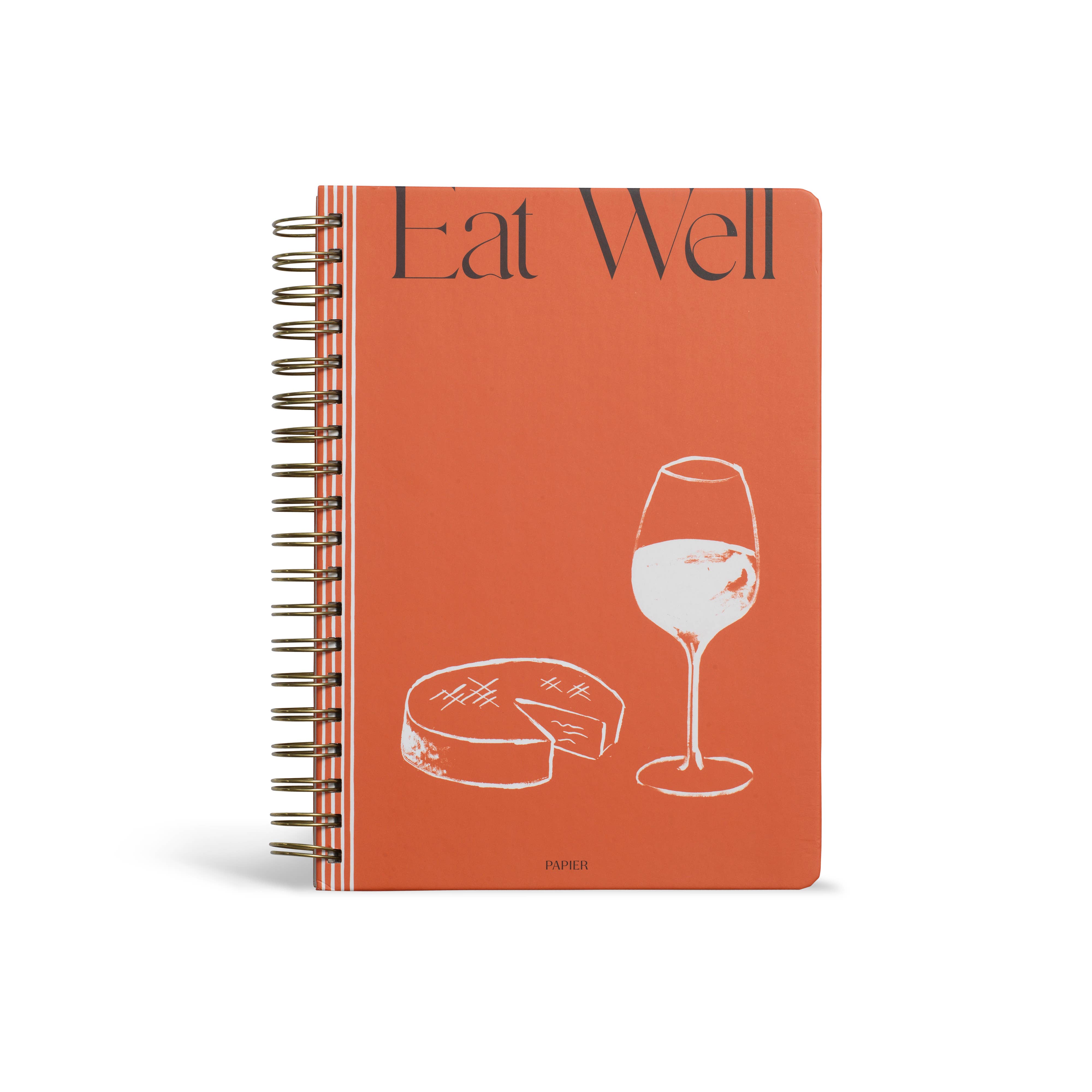 Eat Well Hardcover Spiral Guided Recipe Journal