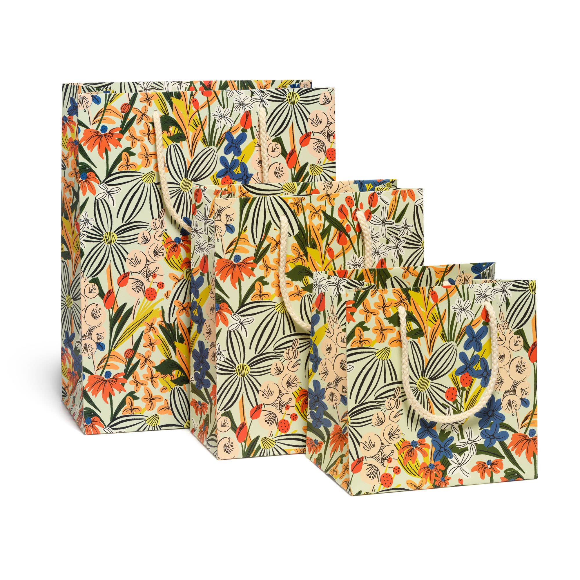 Striped Florals gift bags: Large