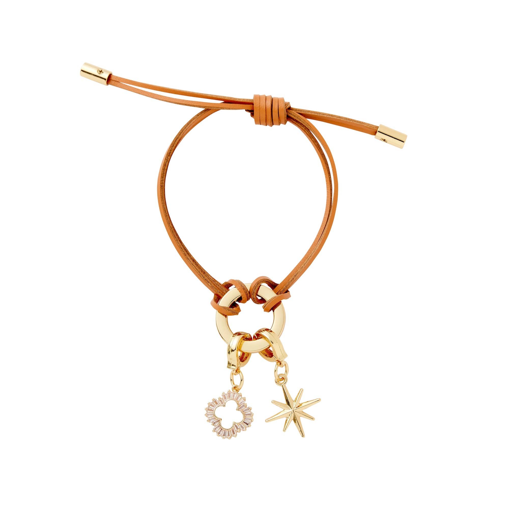 Cord Bracelet - Tan Leather