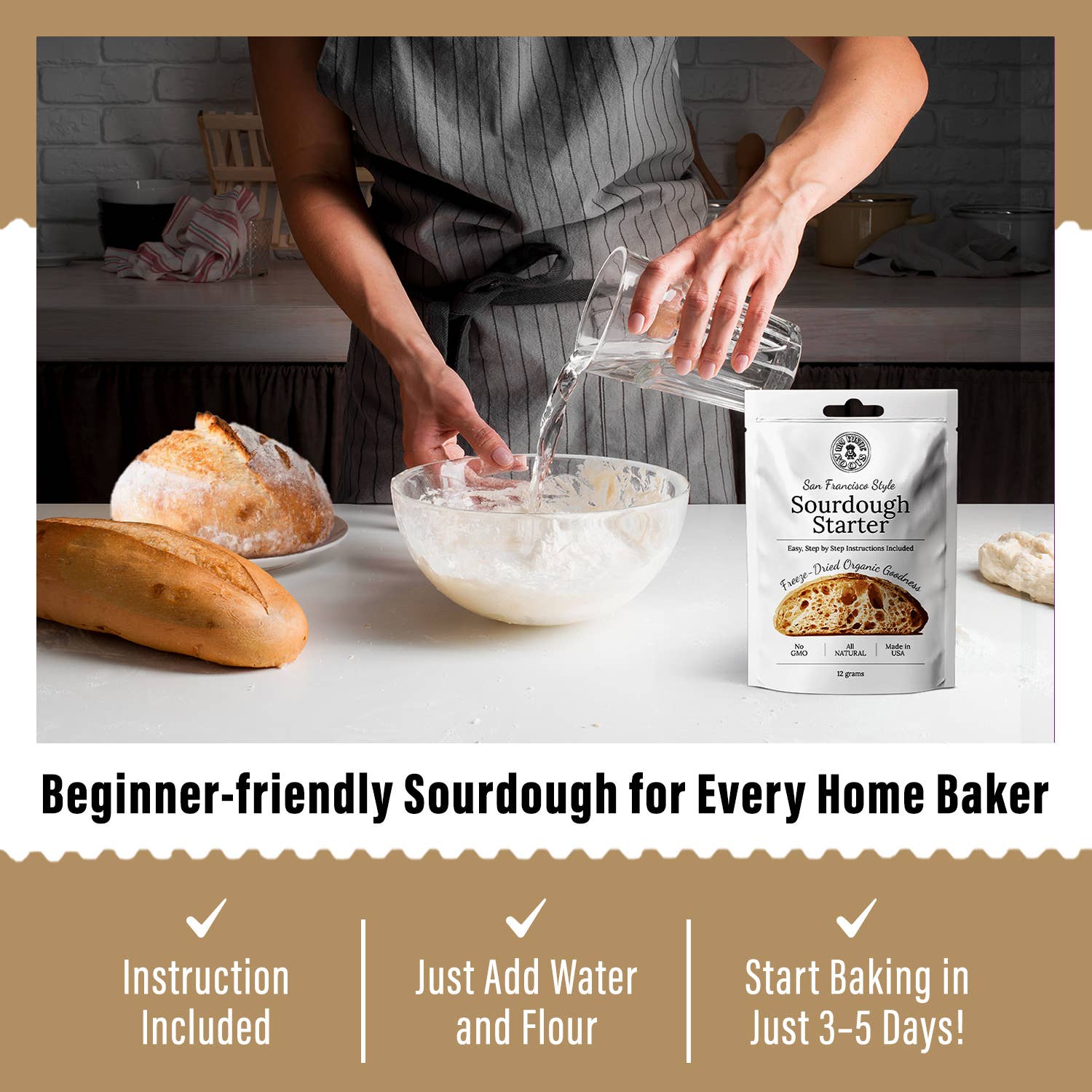 Organic Non-GMO, Freeze Dried, Sourdough Starter