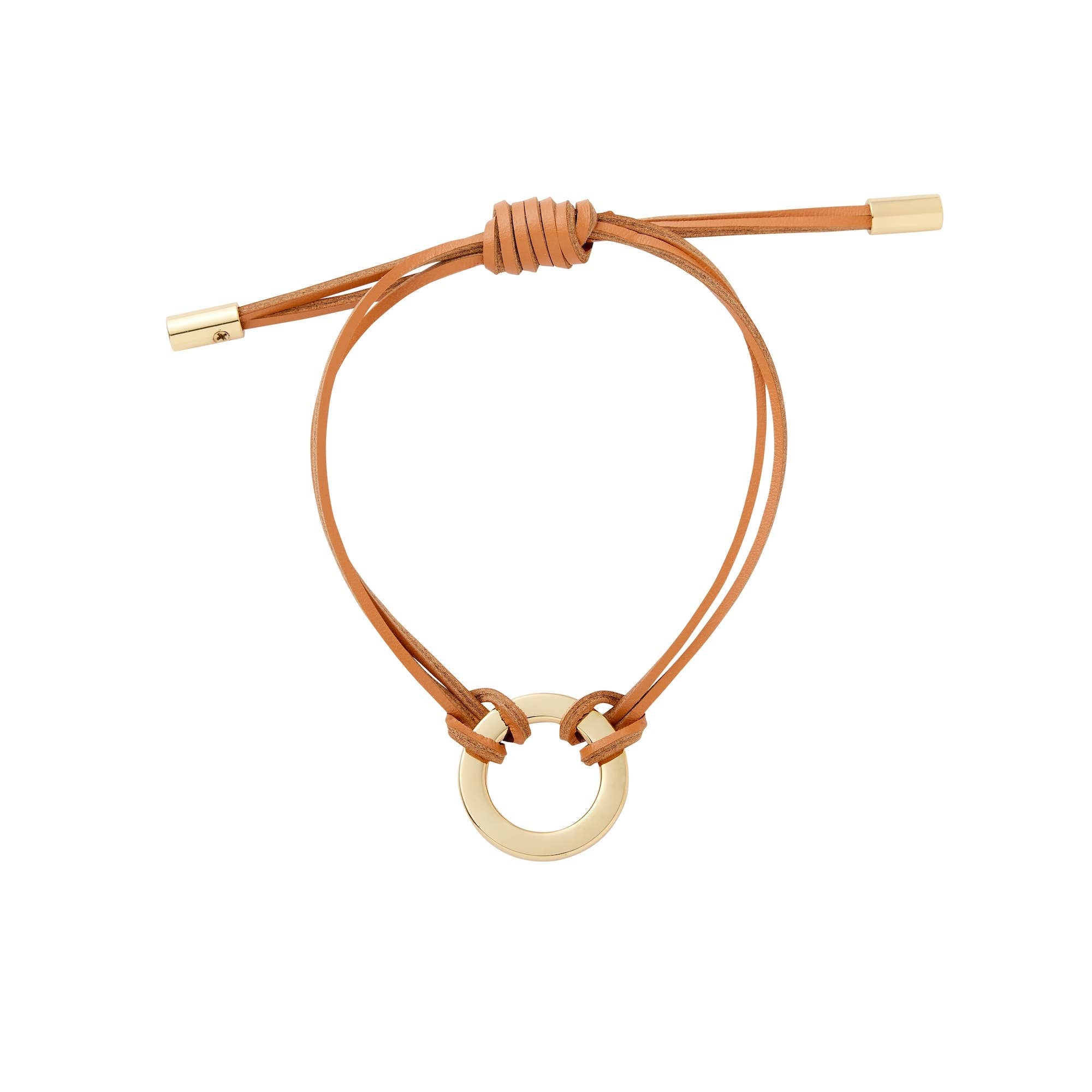 Cord Bracelet - Tan Leather