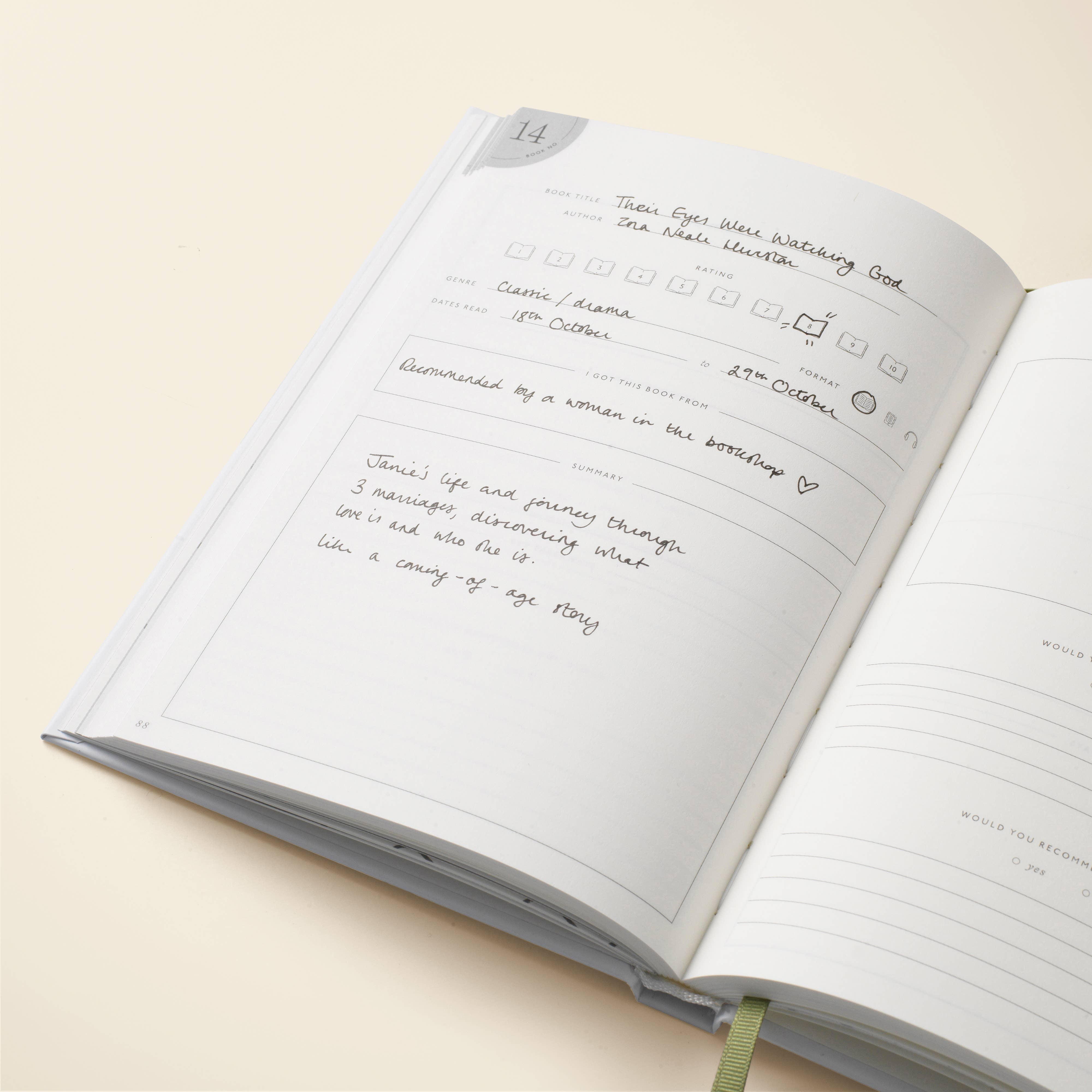 Library Card Hardcover Guided Reading Journal