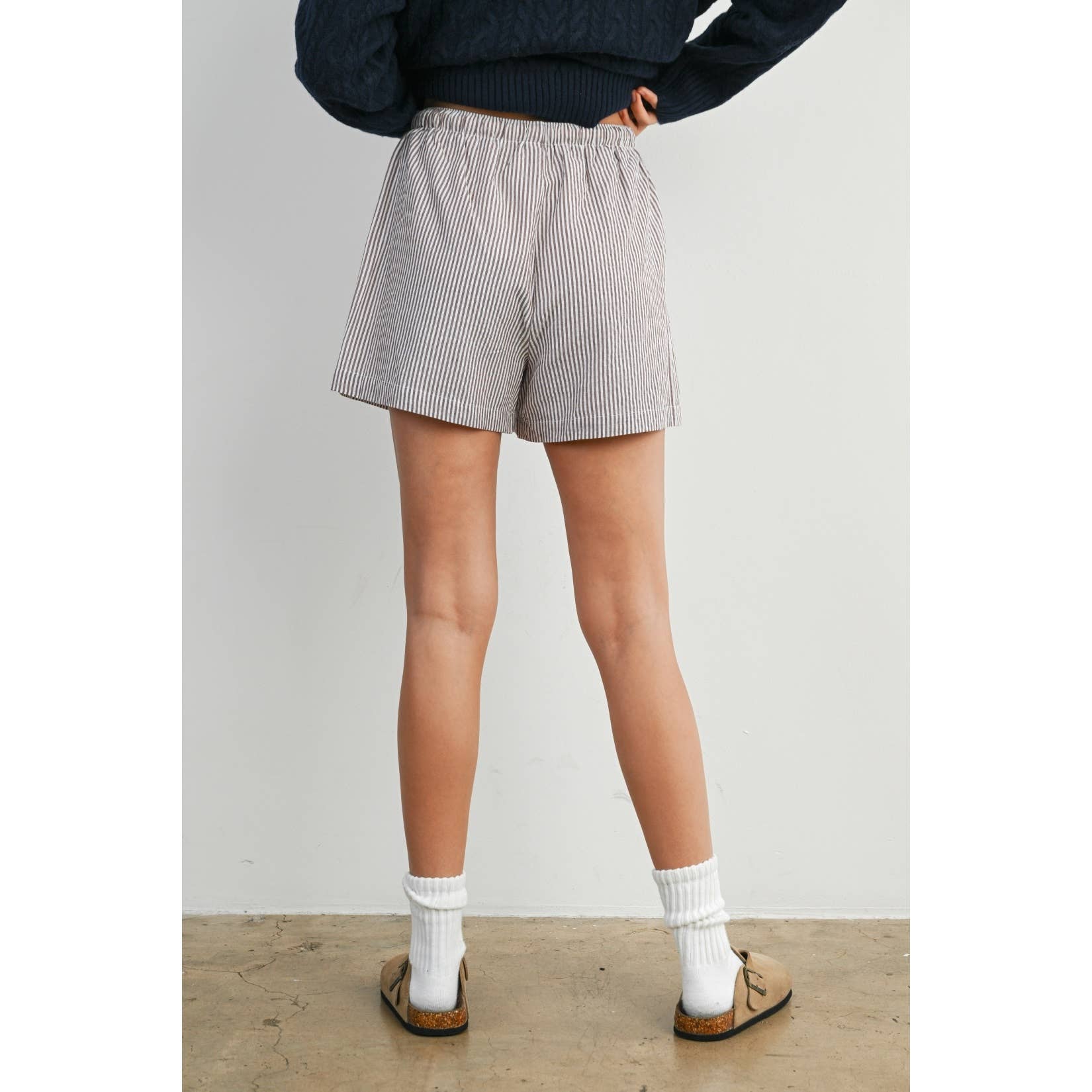 Casual Striped Drawstring Shorts - BMP7940