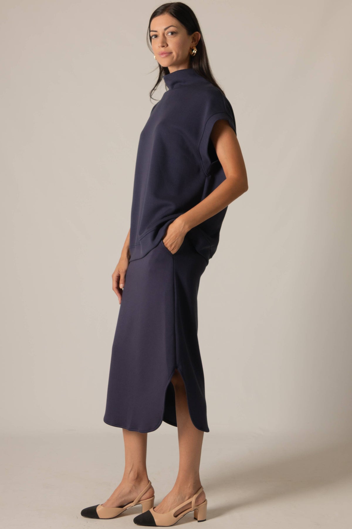 P. CILL Butter Modal Midi Skirt