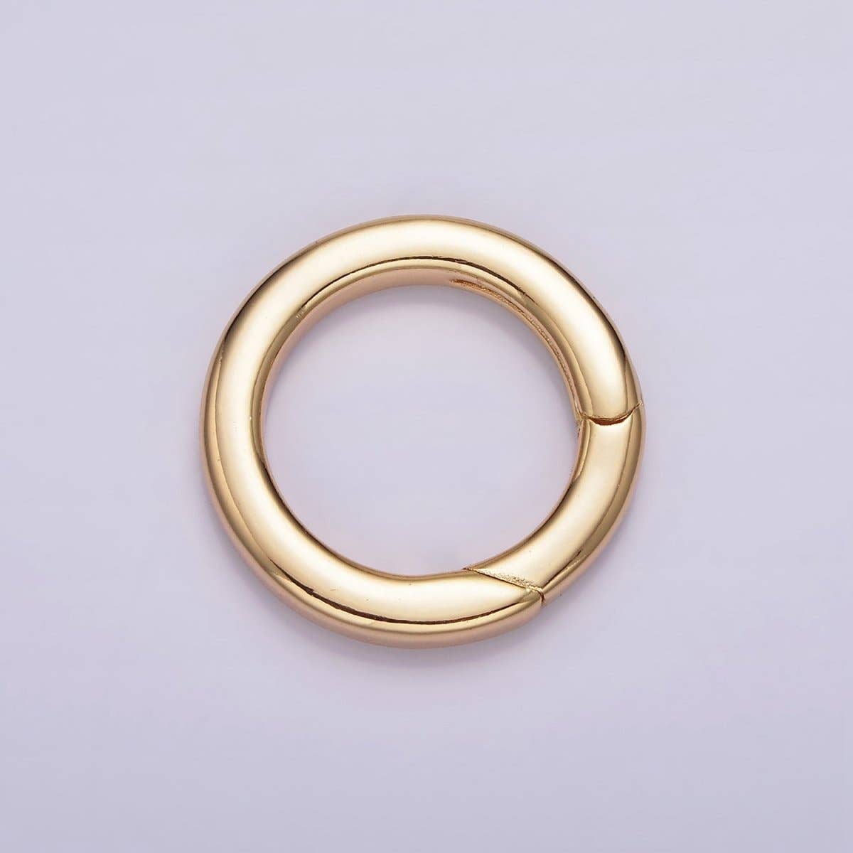 18K Gold Filled Push Gate Ring Charm Holder Bail for Charm Jewelry