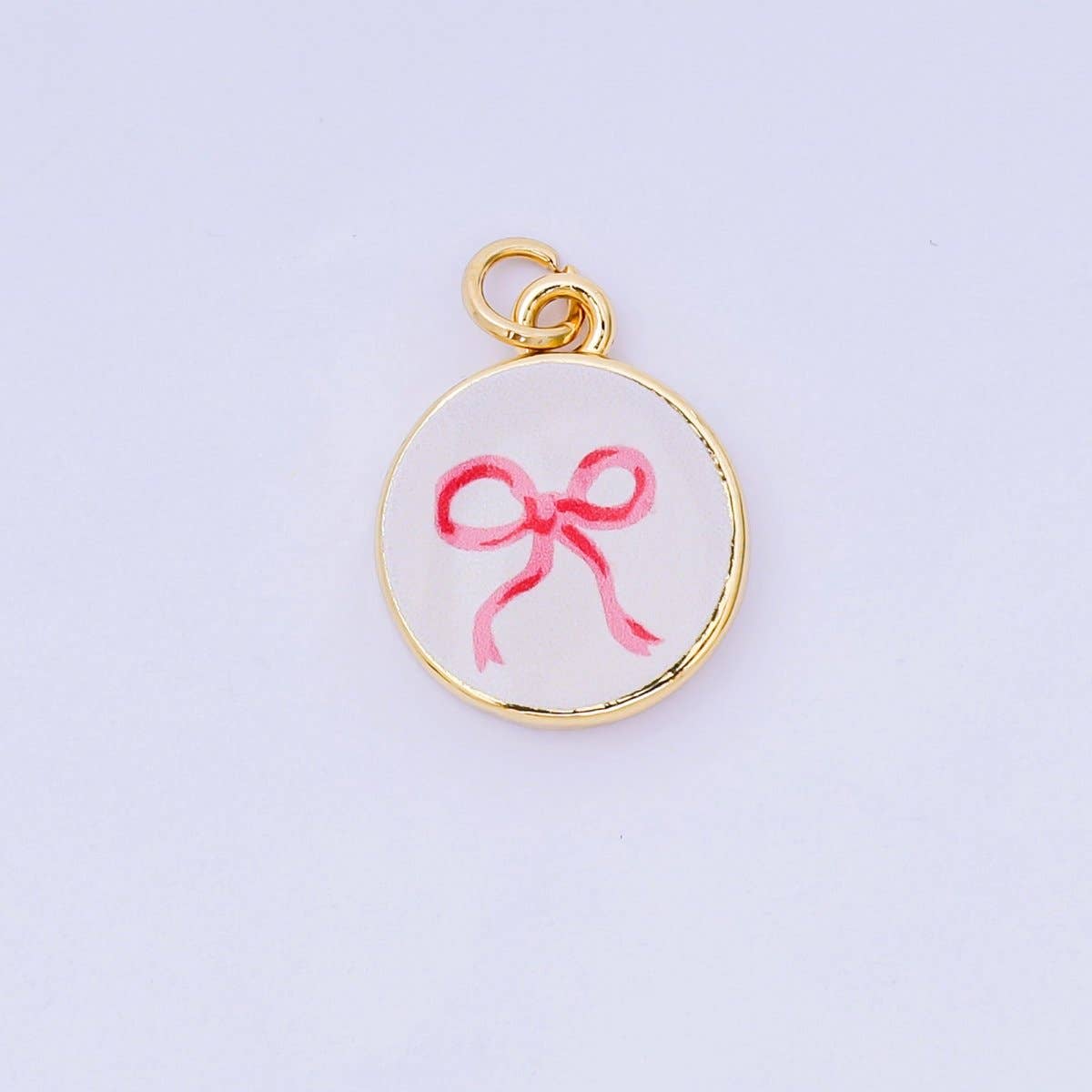 24K Gold Filled 18mm Enamel Art Beach Theme Charms