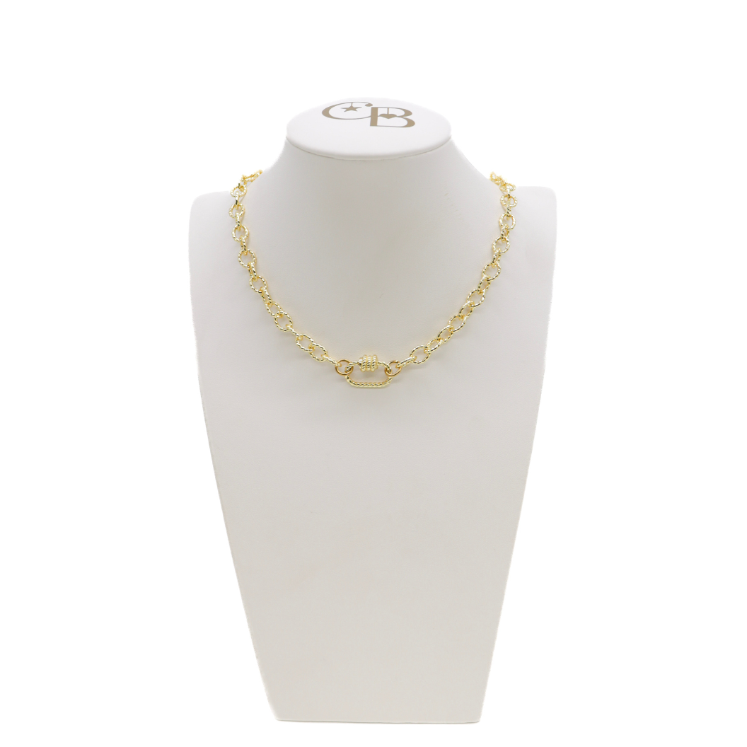 Gold Alexis Necklace with Small Bella Carabiner