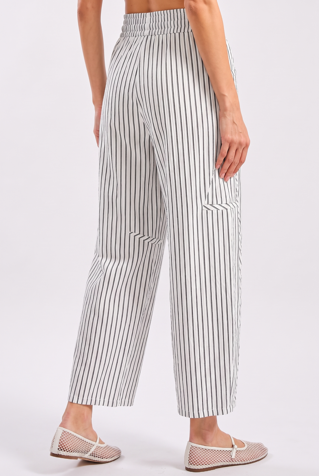 CB10394J Pinstripe Drawstring Pants