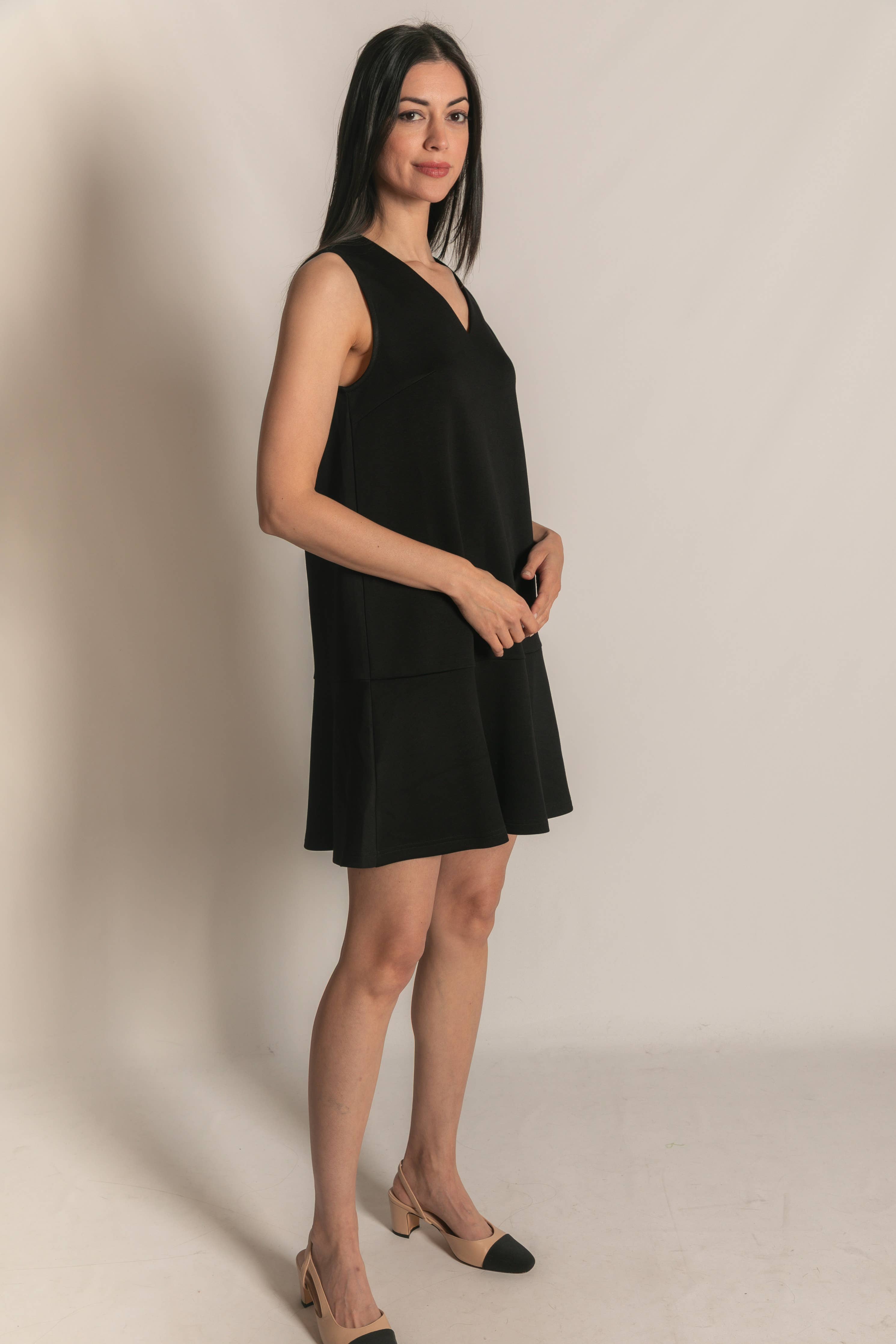 Butter Modal Sleeveless Flutter Skirt Mini Dress
