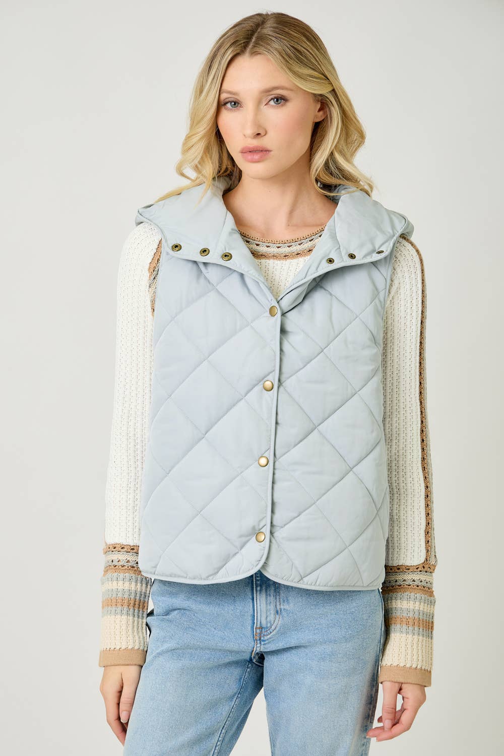 Quilted Puffer Hoodie Vest