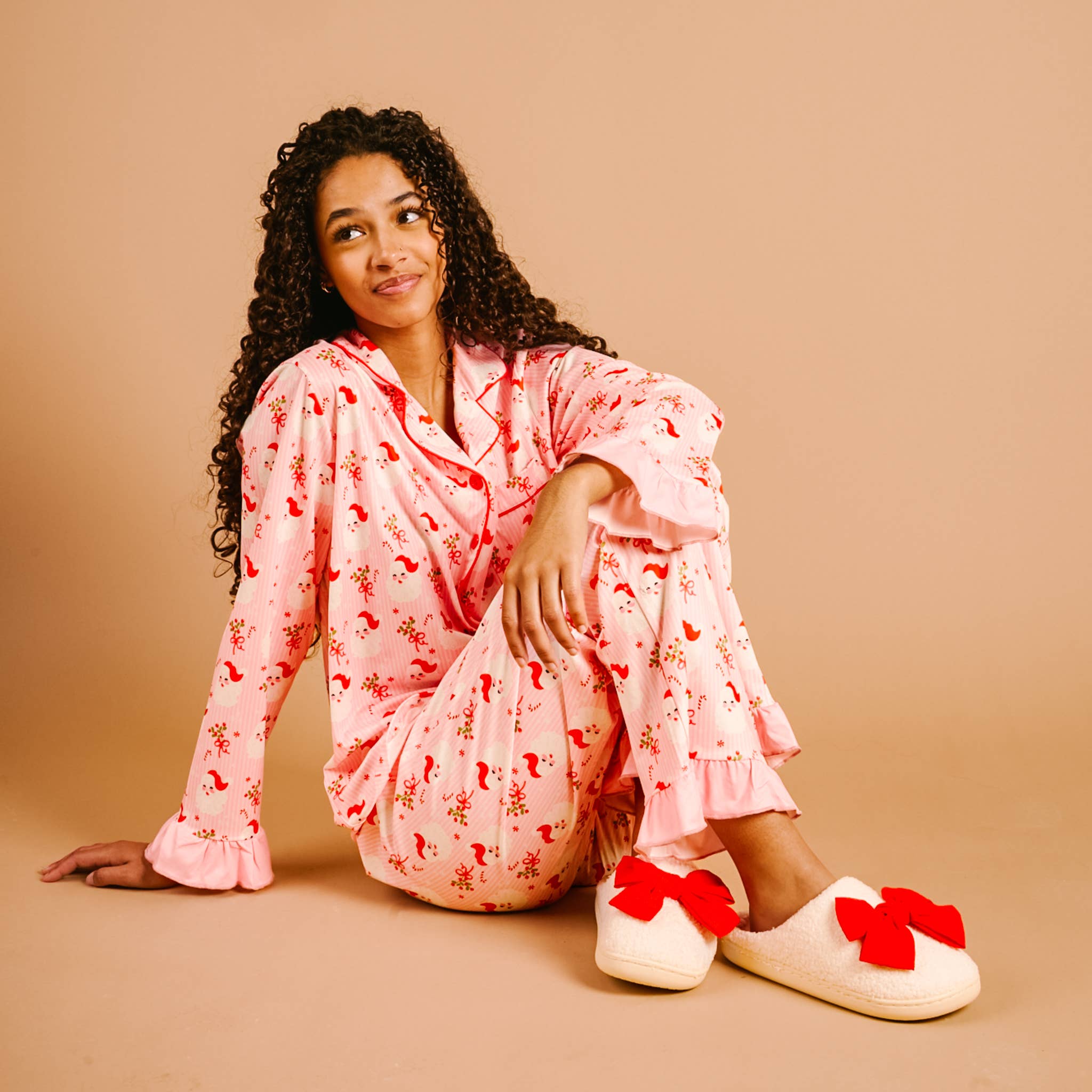 Sweet Dreams Pajama Pants Set-Holly Jolly Santa