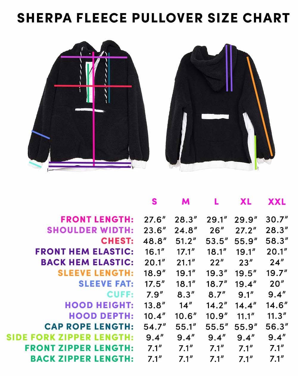 Blue Two-Toned Sherpa Fleece Pullover