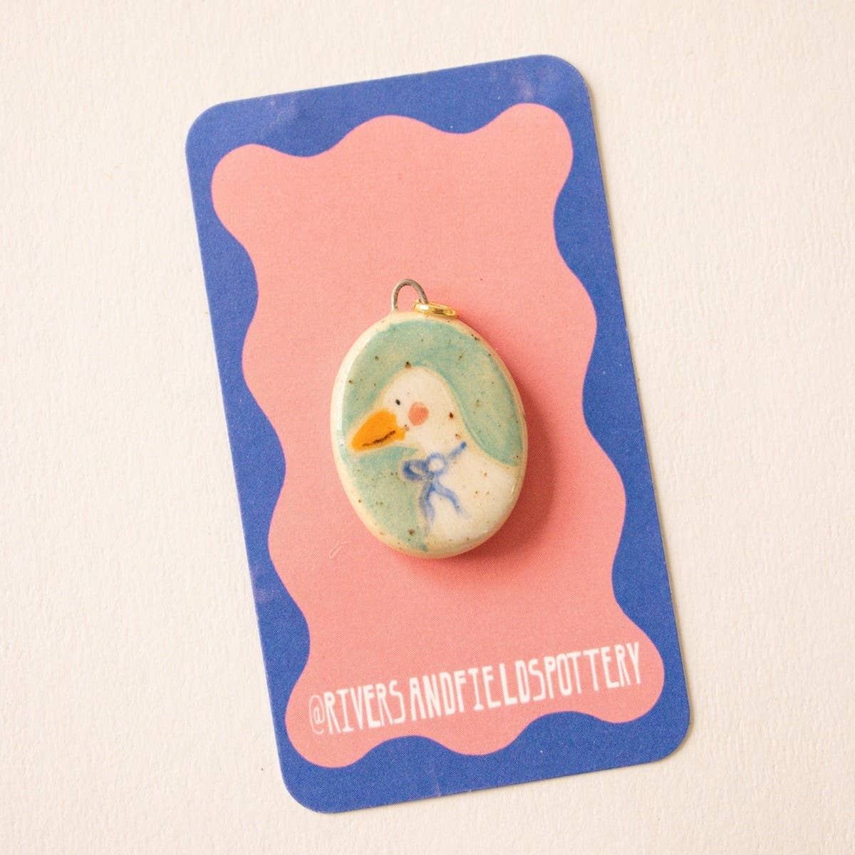 14K Gold-Plated Duck Goose Pendant Charm